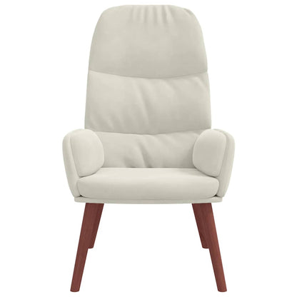 Sedia Relax Bianco Crema Velluto | homemem39