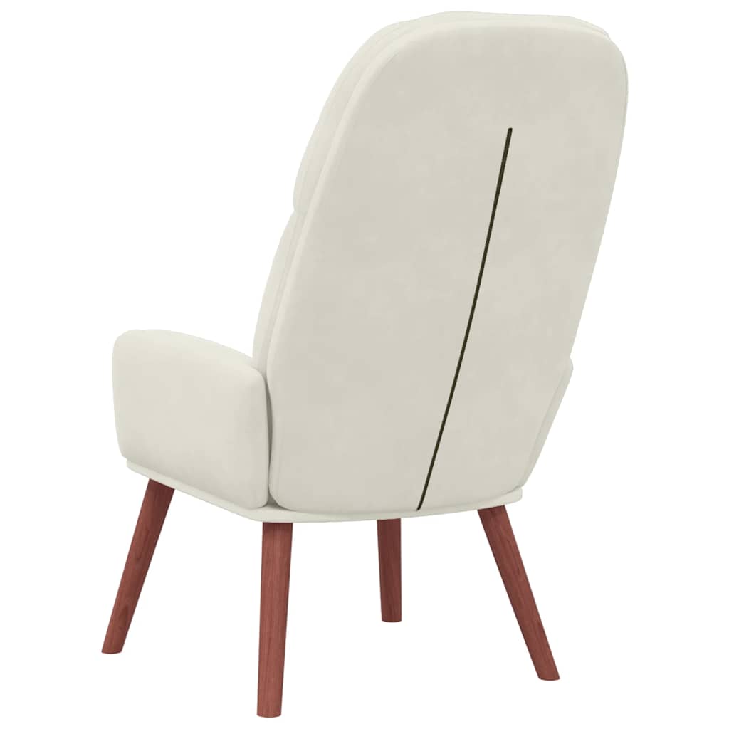 Sedia Relax Bianco Crema Velluto | homemem39