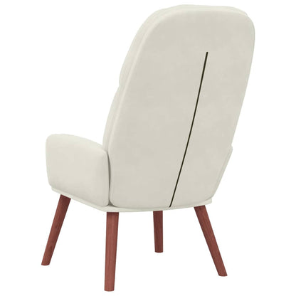 Sedia Relax Bianco Crema Velluto | homemem39