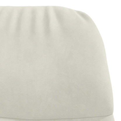 Sedia Relax Bianco Crema Velluto | homemem39