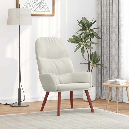 Sedia Relax Bianco Crema Velluto | homemem39