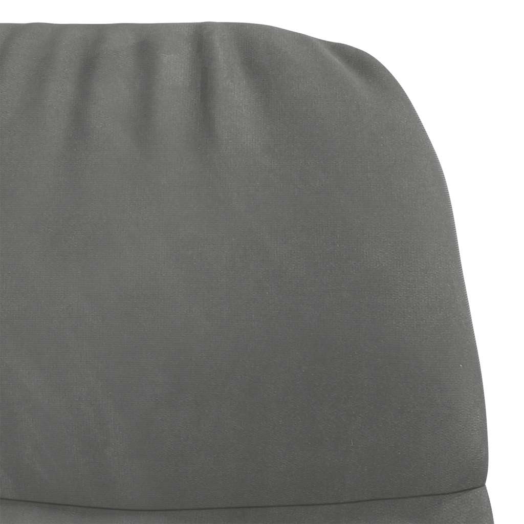 Sedia da Pranzo Grigio Scuro in Velluto