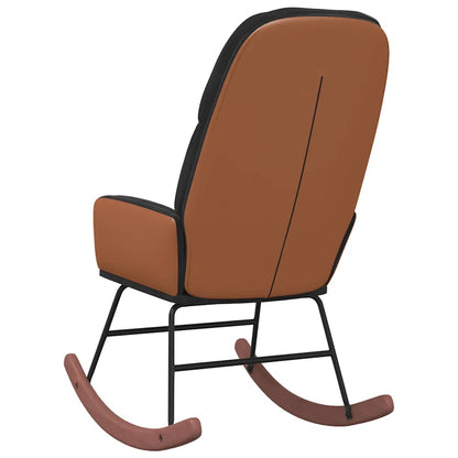 Sedia a Dondolo Nera in Velluto - homemem39