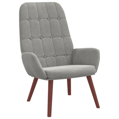 Sedia Relax Grigio Chiaro in Velluto | homemem39