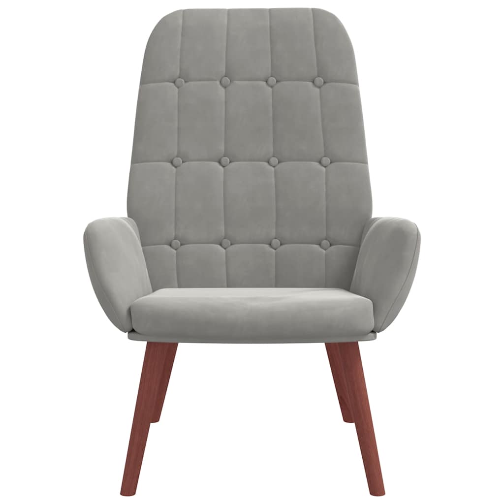 Sedia Relax Grigio Chiaro in Velluto | homemem39