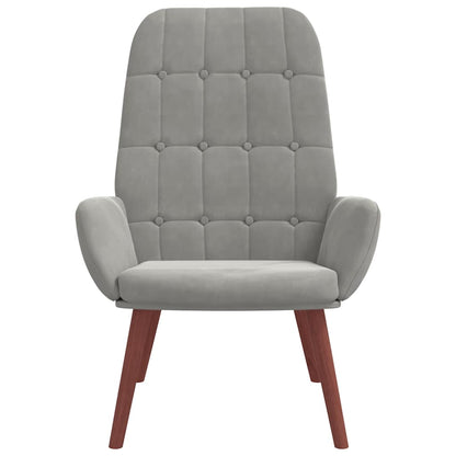 Sedia Relax Grigio Chiaro in Velluto | homemem39