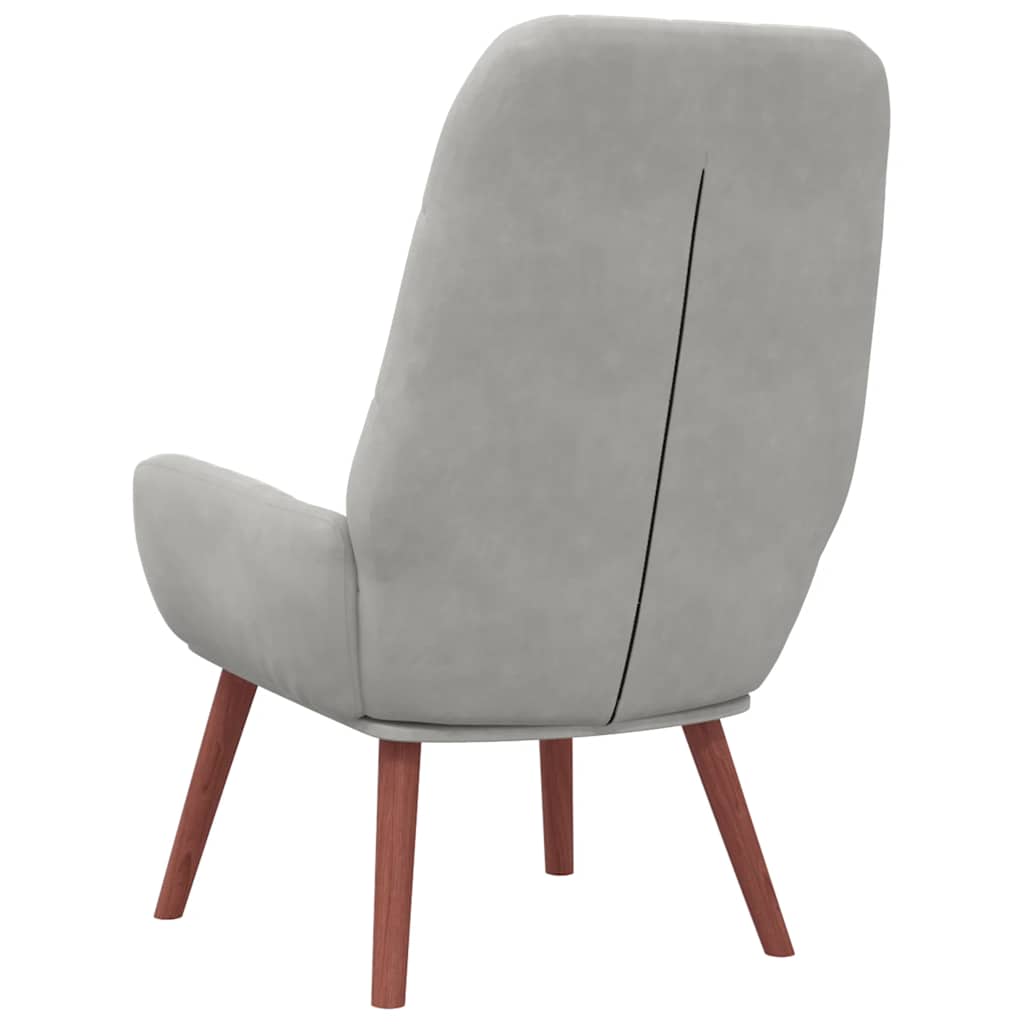 Sedia Relax Grigio Chiaro in Velluto | homemem39