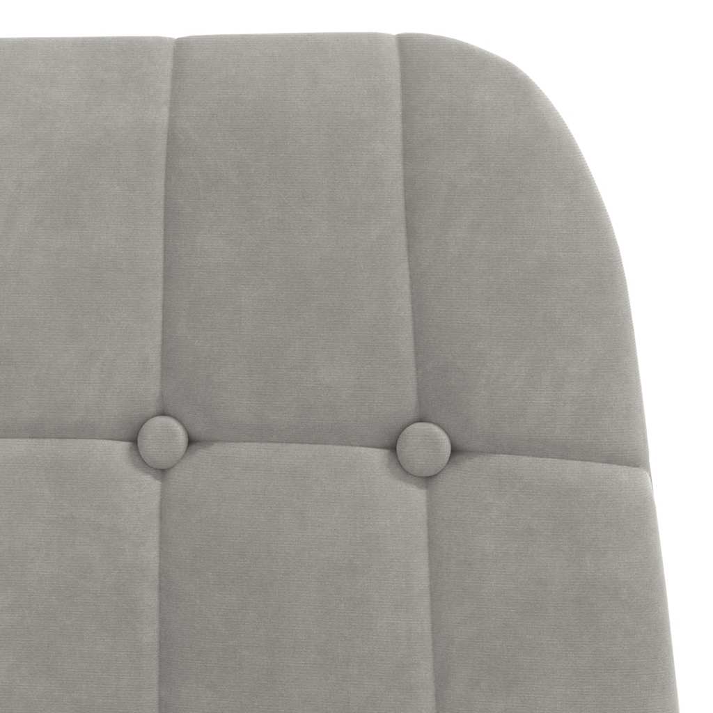 Sedia Relax Grigio Chiaro in Velluto | homemem39