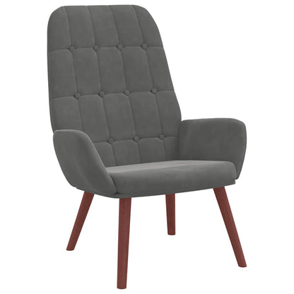 Sedia Relax Grigio Scuro in Velluto | homemem39