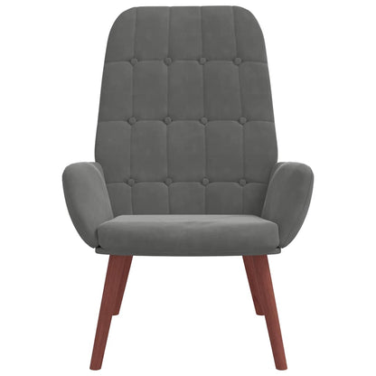 Sedia Relax Grigio Scuro in Velluto | homemem39