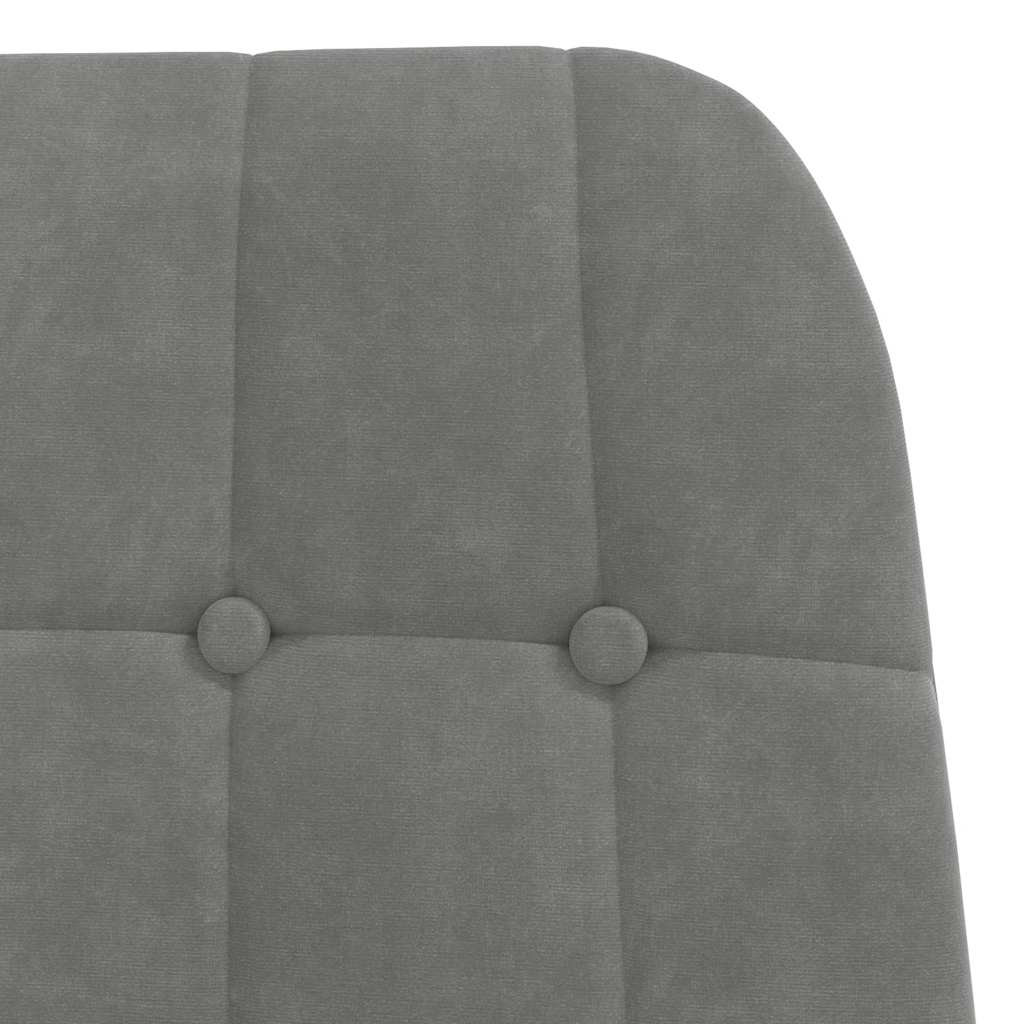 Sedia Relax Grigio Scuro in Velluto | homemem39