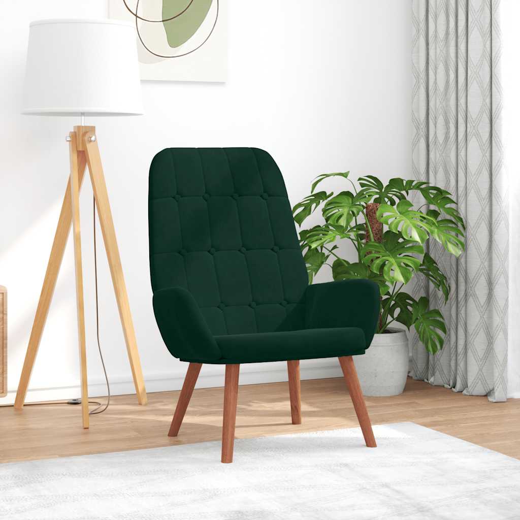 Sedia Relax Verde Scuro in Velluto | homemem39