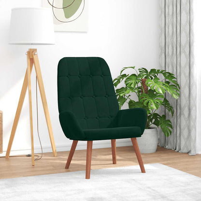 Sedia Relax Verde Scuro in Velluto | homemem39