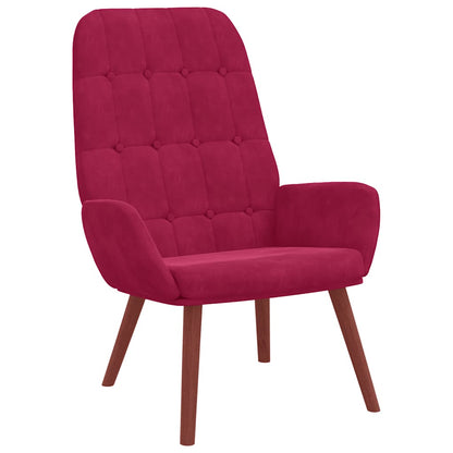 Sedia Relax Rosso Vino in Velluto
