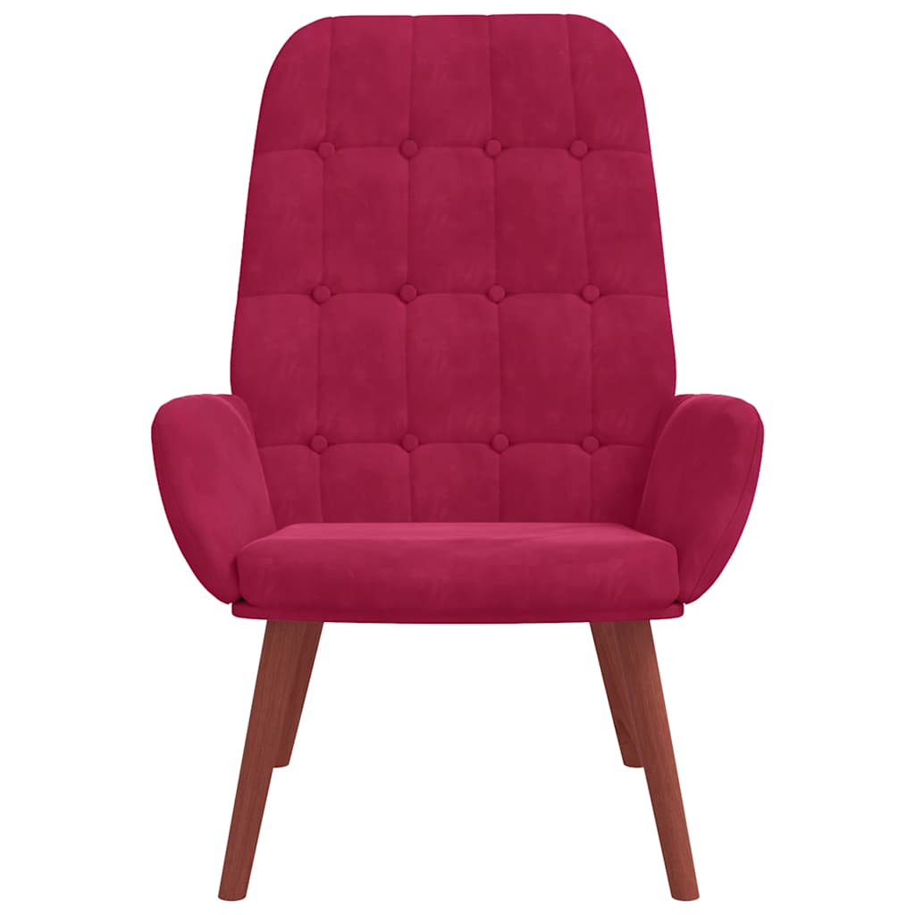 Sedia Relax Rosso Vino in Velluto | homemem39