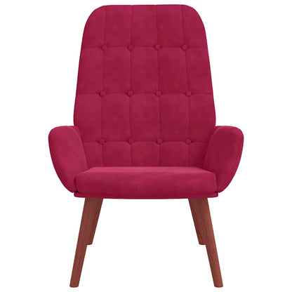 Sedia Relax Rosso Vino in Velluto | homemem39