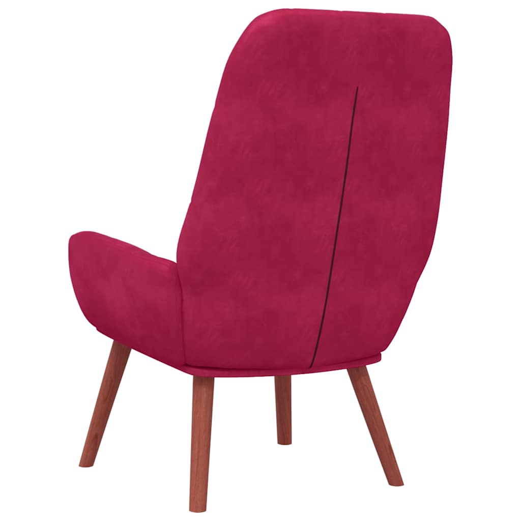 Sedia Relax Rosso Vino in Velluto | homemem39