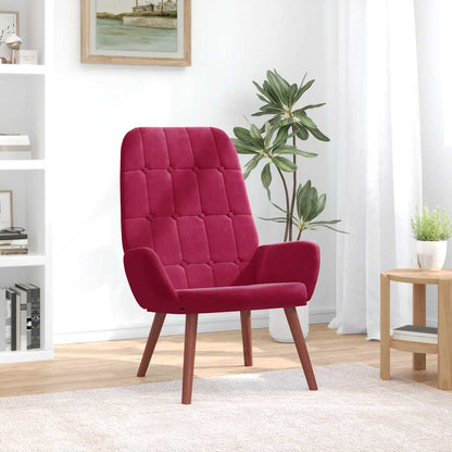 Sedia Relax Rosso Vino in Velluto