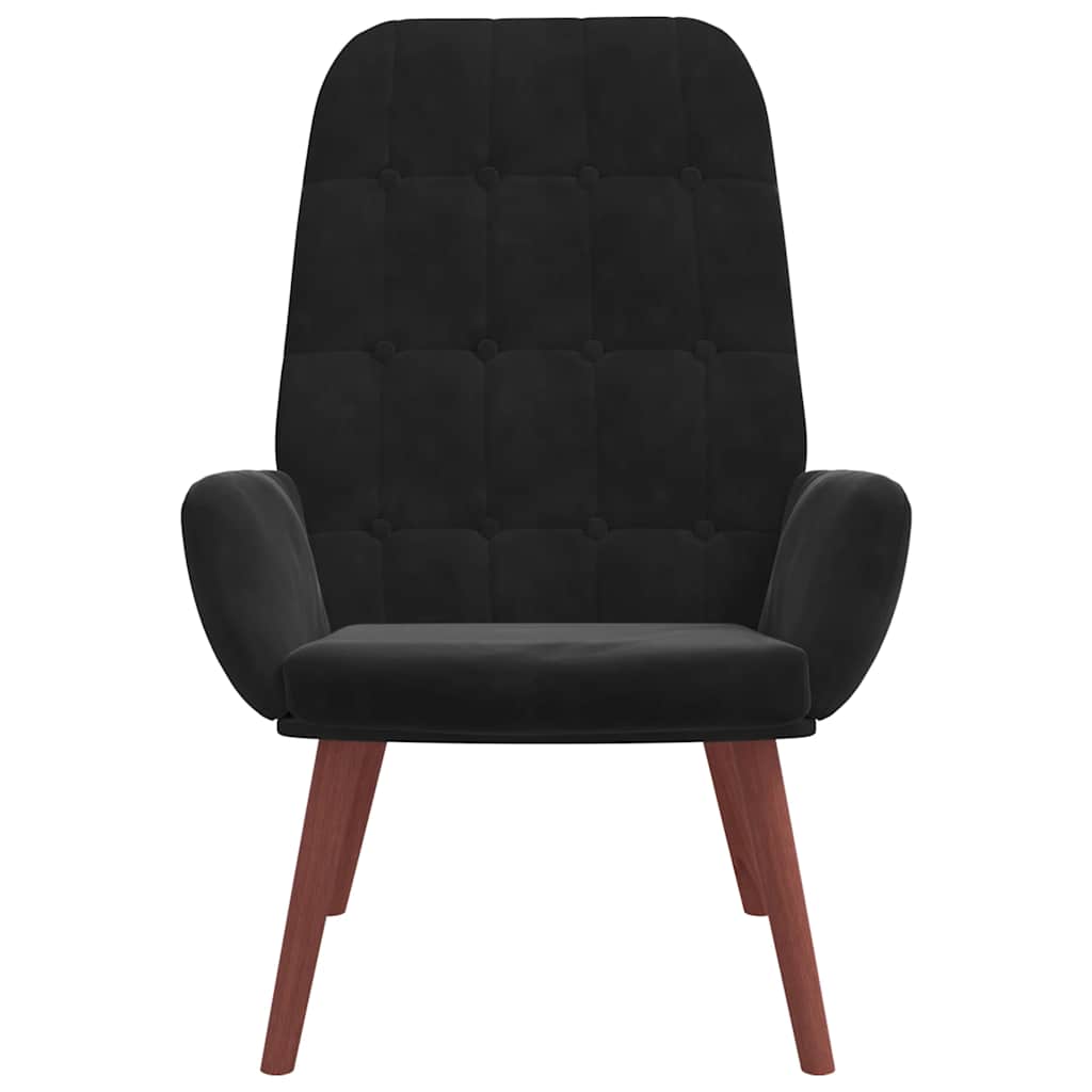 Poltrona Relax Nera in Velluto - homemem39