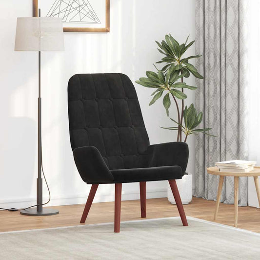 Poltrona Relax Nera in Velluto | homemem39