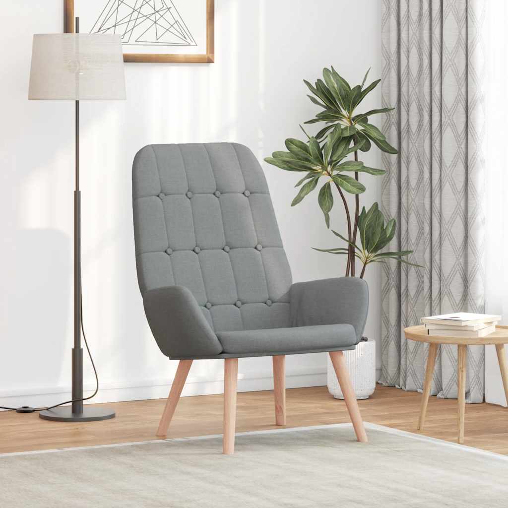 Sedia Relax Grigio Chiaro in Tessuto | homemem39
