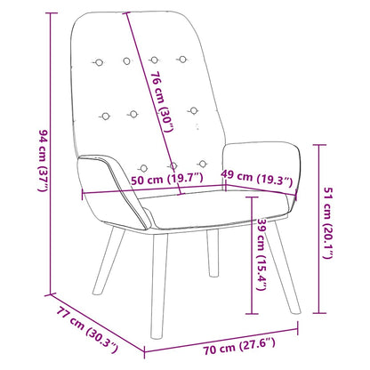 Sedia Relax Grigio Scuro in Tessuto | homemem39