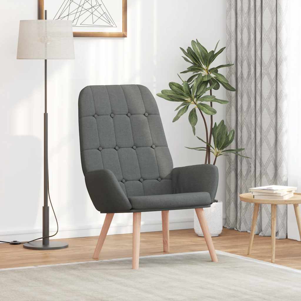 Sedia Relax Grigio Scuro in Tessuto | homemem39