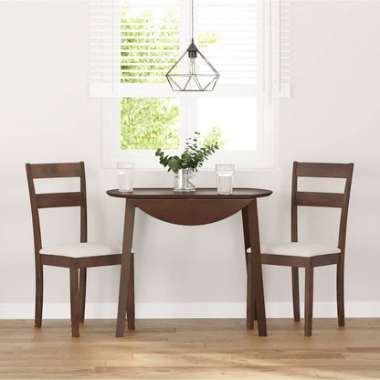 Sedie da Pranzo con Cuscini 2pz Marrone Legno Massello di Hevea | homemem39