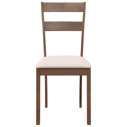 Sedie da Pranzo con Cuscini 2pz Marrone Legno Massello di Hevea | homemem39