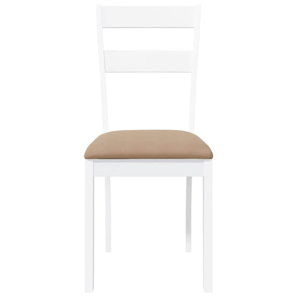 Sedie da Pranzo con Cuscini 2 pz Bianco Legno Massello di Hevea | homemem39