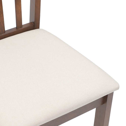 Sedie da Pranzo con Cuscini 2pz Marrone Legno Massello di Hevea | homemem39