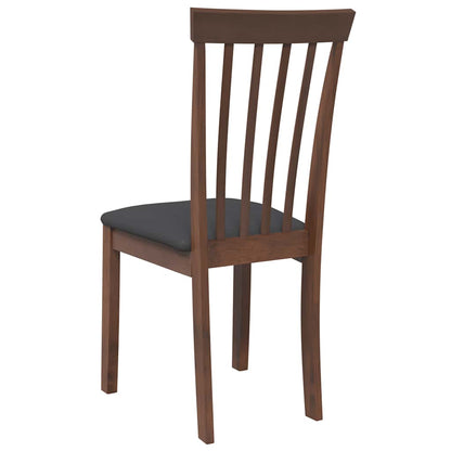 Sedie da Pranzo con Cuscini 2pz Marrone Legno Massello di Hevea | homemem39