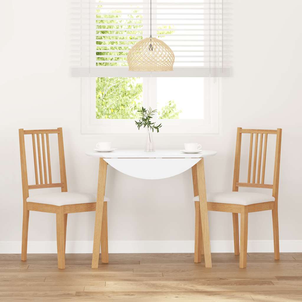 Sedie da Pranzo con Cuscini 2 pz Naturale Legno Massello Hevea | homemem39