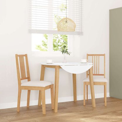 Sedie da Pranzo con Cuscini 2 pz Naturale Legno Massello Hevea | homemem39