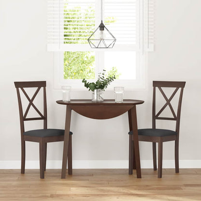 Sedie da Pranzo con Cuscini 2pz Marrone Legno Massello di Hevea | homemem39