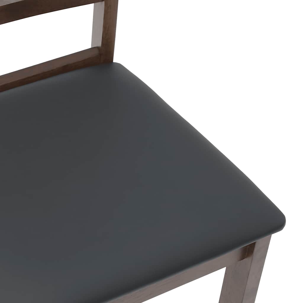 Sedie da Pranzo con Cuscini 2pz Marrone Legno Massello di Hevea | homemem39
