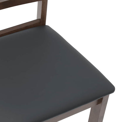 Sedie da Pranzo con Cuscini 2pz Marrone Legno Massello di Hevea | homemem39