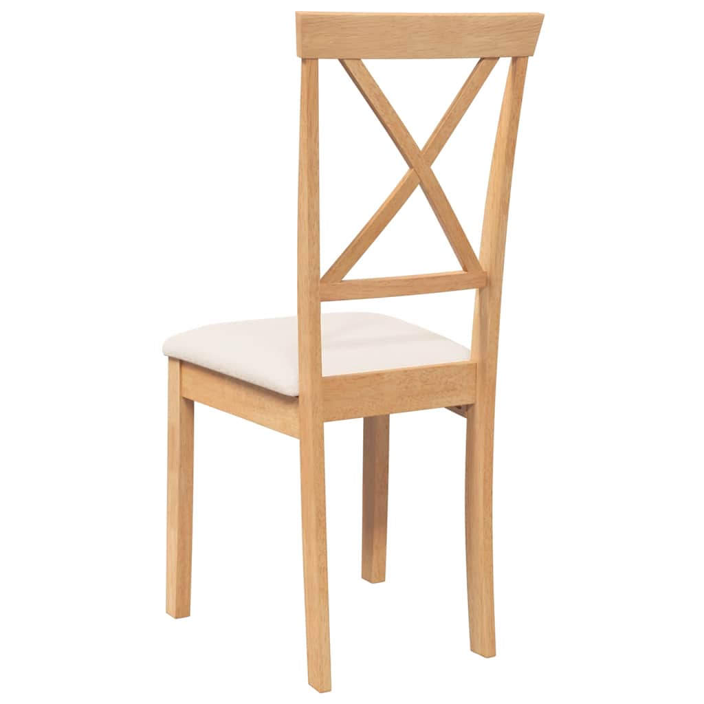 Sedie da Pranzo con Cuscini 2 pz in Legno Massello di Hevea | homemem39