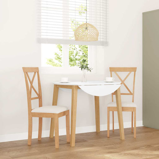 Sedie da Pranzo con Cuscini 2 pz in Legno Massello di Hevea | homemem39