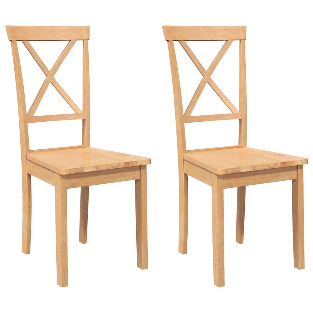 Sedie da Pranzo 2 pz in Legno Massello di Hevea | homemem39