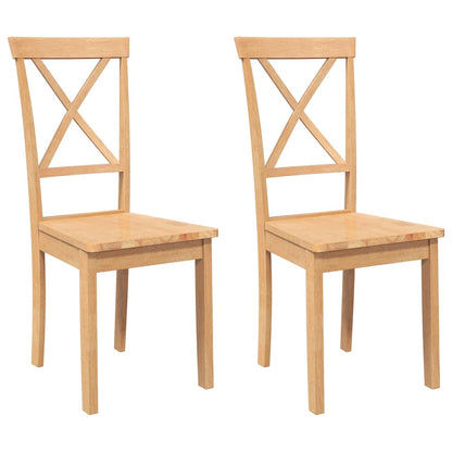 Sedie da Pranzo 2 pz in Legno Massello di Hevea | homemem39