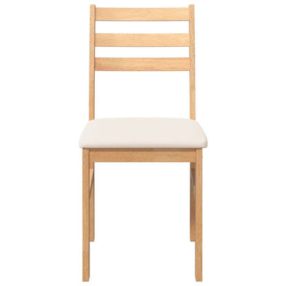 Sedie da Pranzo con Cuscini 2 pz in Legno Massello di Hevea | homemem39