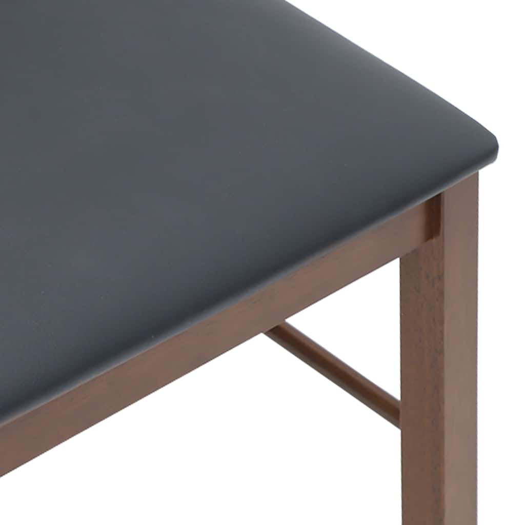 Sedie da Pranzo con Cuscini 2pz Marrone Legno Massello di Hevea | homemem39