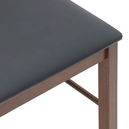 Sedie da Pranzo con Cuscini 2pz Marrone Legno Massello di Hevea | homemem39