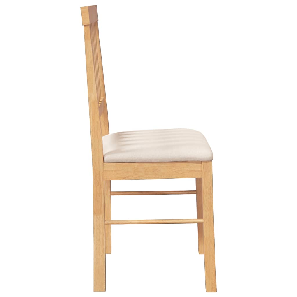 Sedie da Pranzo con Cuscini 2 pz in Legno Massello di Hevea | homemem39