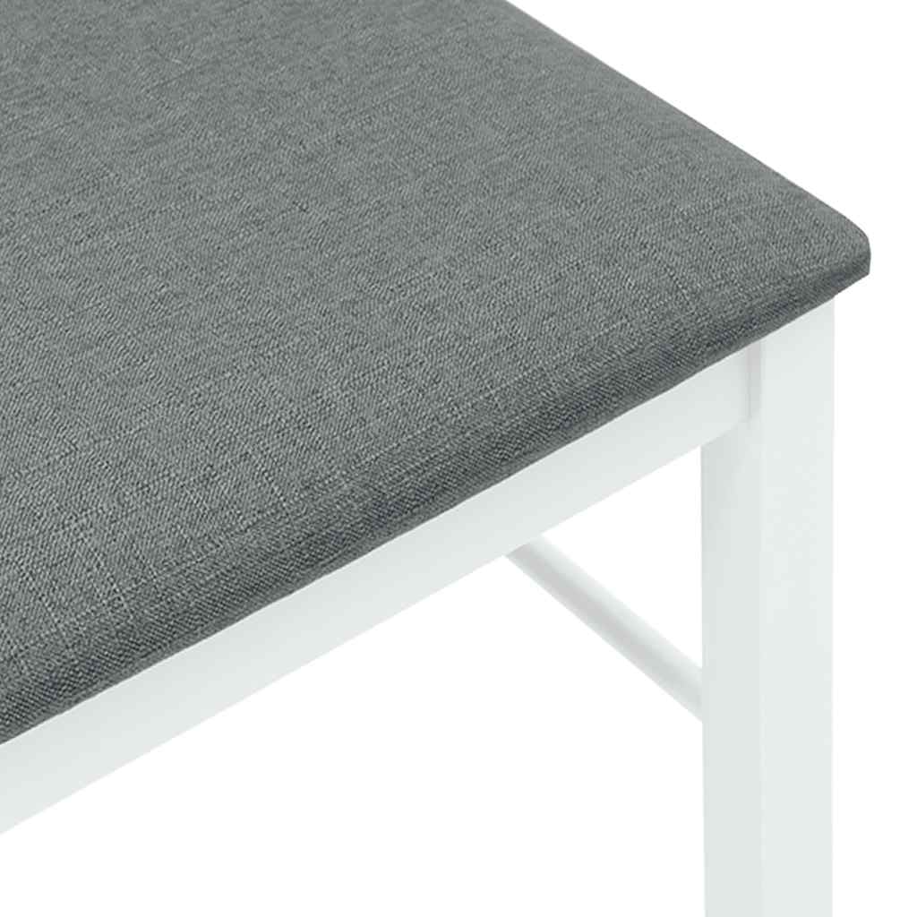 Sedie da Pranzo con Cuscini 2 pz Bianco Legno Massello di Hevea | homemem39