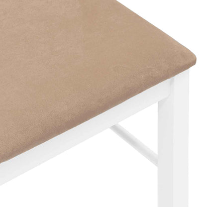 Sedie da Pranzo con Cuscini 2 pz Bianco Legno Massello di Hevea | homemem39