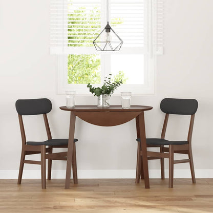 Sedie da Pranzo con Cuscini 2pz Marrone Legno Massello di Hevea | homemem39