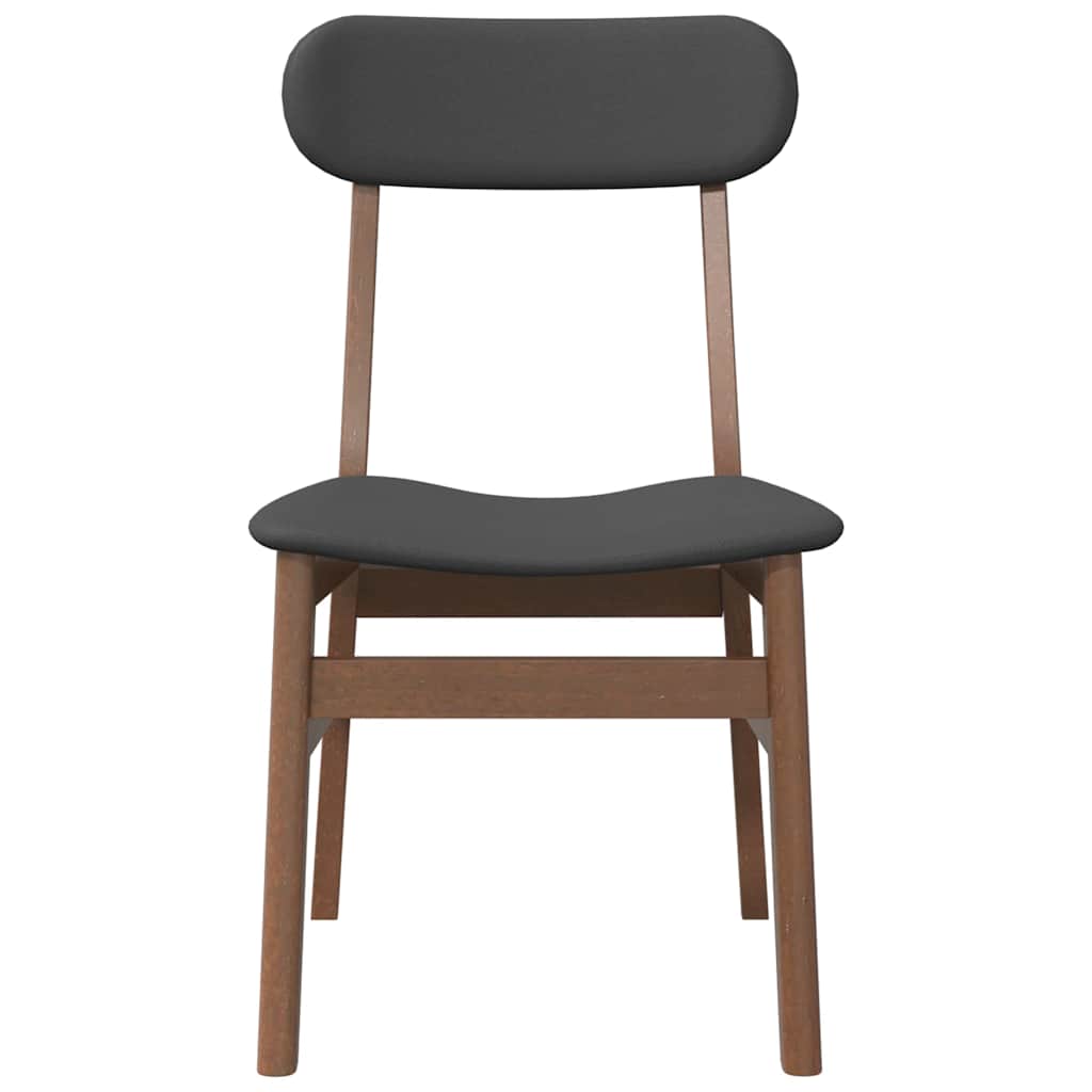 Sedie da Pranzo con Cuscini 2pz Marrone Legno Massello di Hevea | homemem39