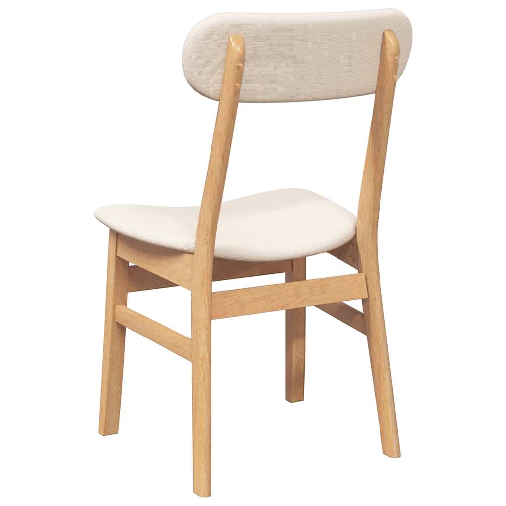 Sedie da Pranzo con Cuscini 2 pz in Legno Massello di Hevea | homemem39